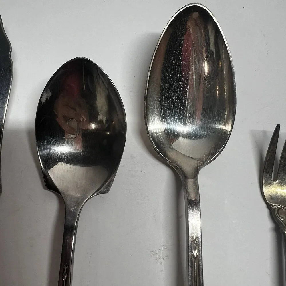 Vtg Holmes Edwards Silverplate Flatware Mixed Lot 6pc Spoons Knife Fork